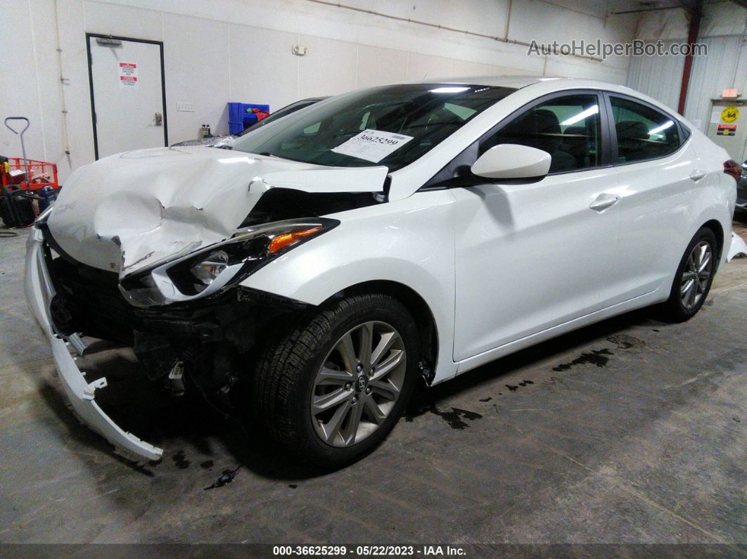 2014 Hyundai Elantra Se White vin: 5NPDH4AE3EH502684