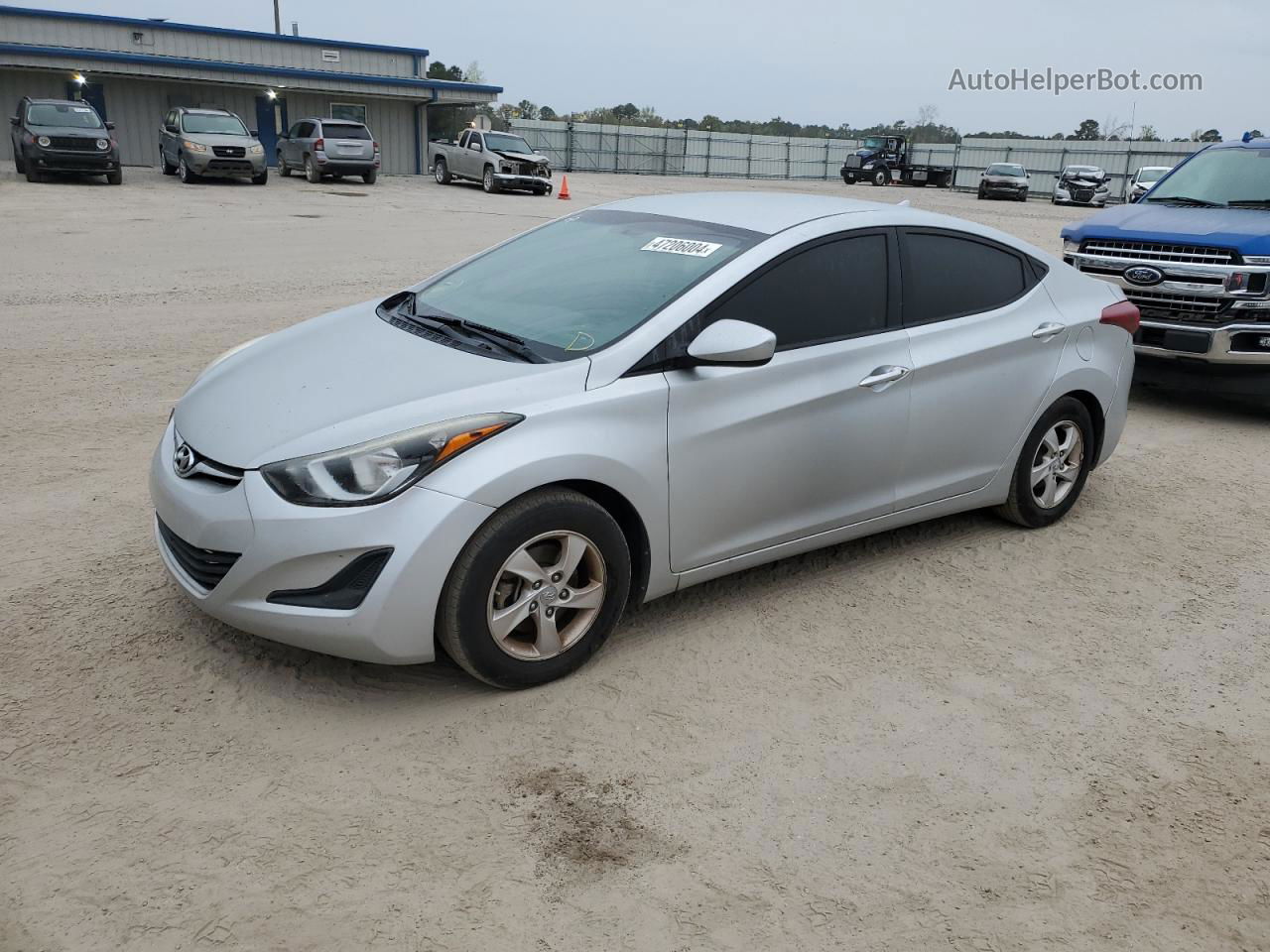 2014 Hyundai Elantra Se Silver vin: 5NPDH4AE3EH505990