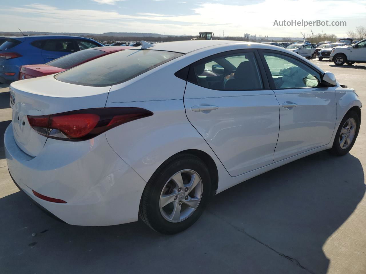 2014 Hyundai Elantra Se White vin: 5NPDH4AE3EH508386