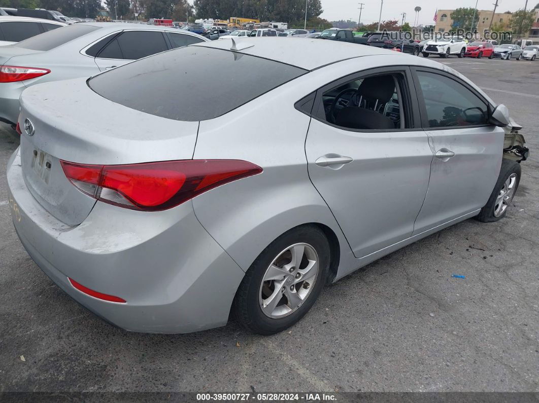 2014 Hyundai Elantra Se Silver vin: 5NPDH4AE3EH516794