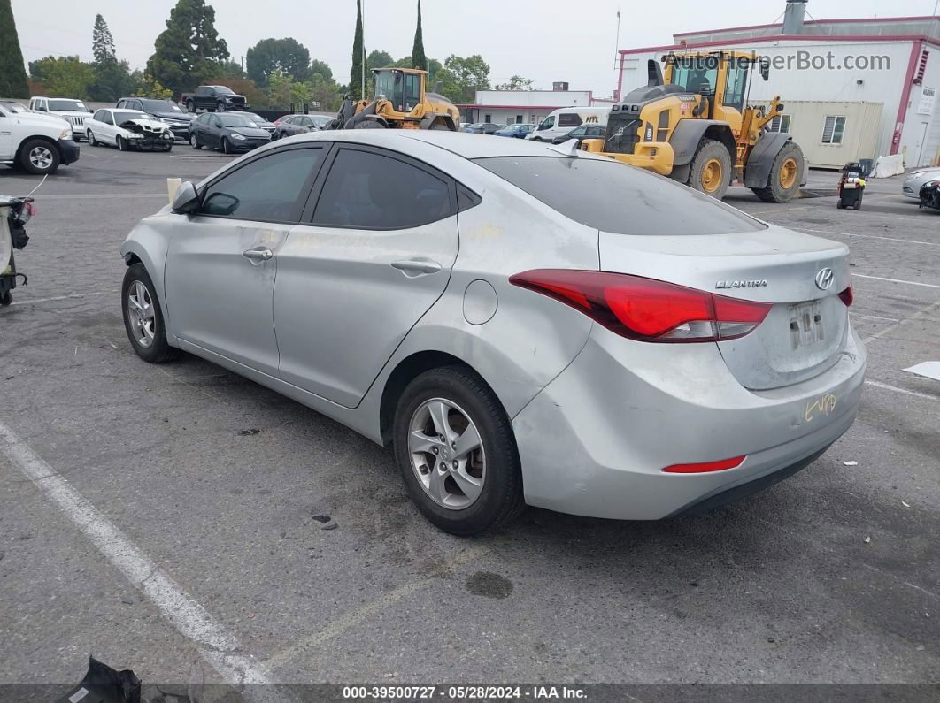 2014 Hyundai Elantra Se Silver vin: 5NPDH4AE3EH516794