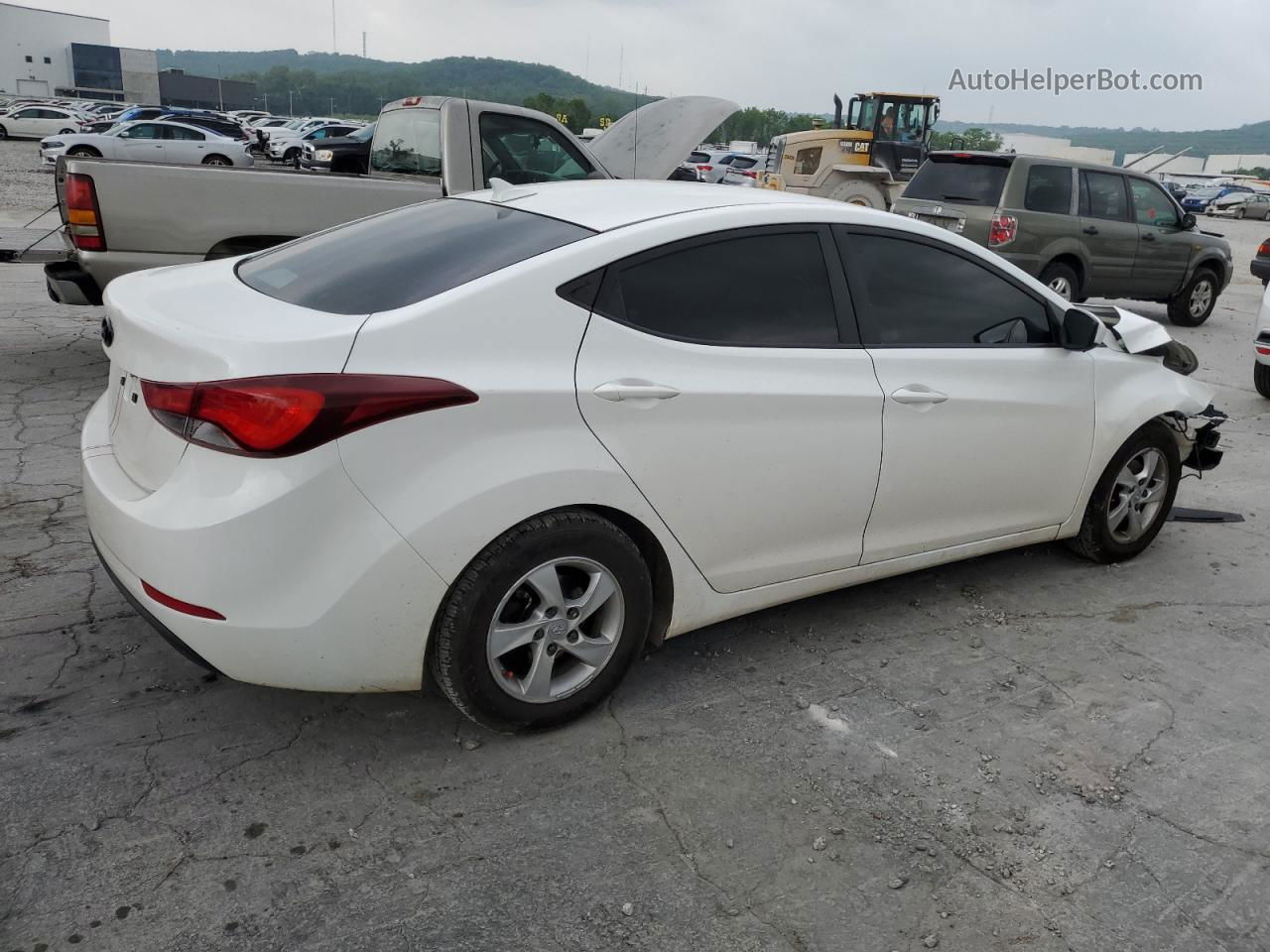 2014 Hyundai Elantra Se White vin: 5NPDH4AE3EH527407