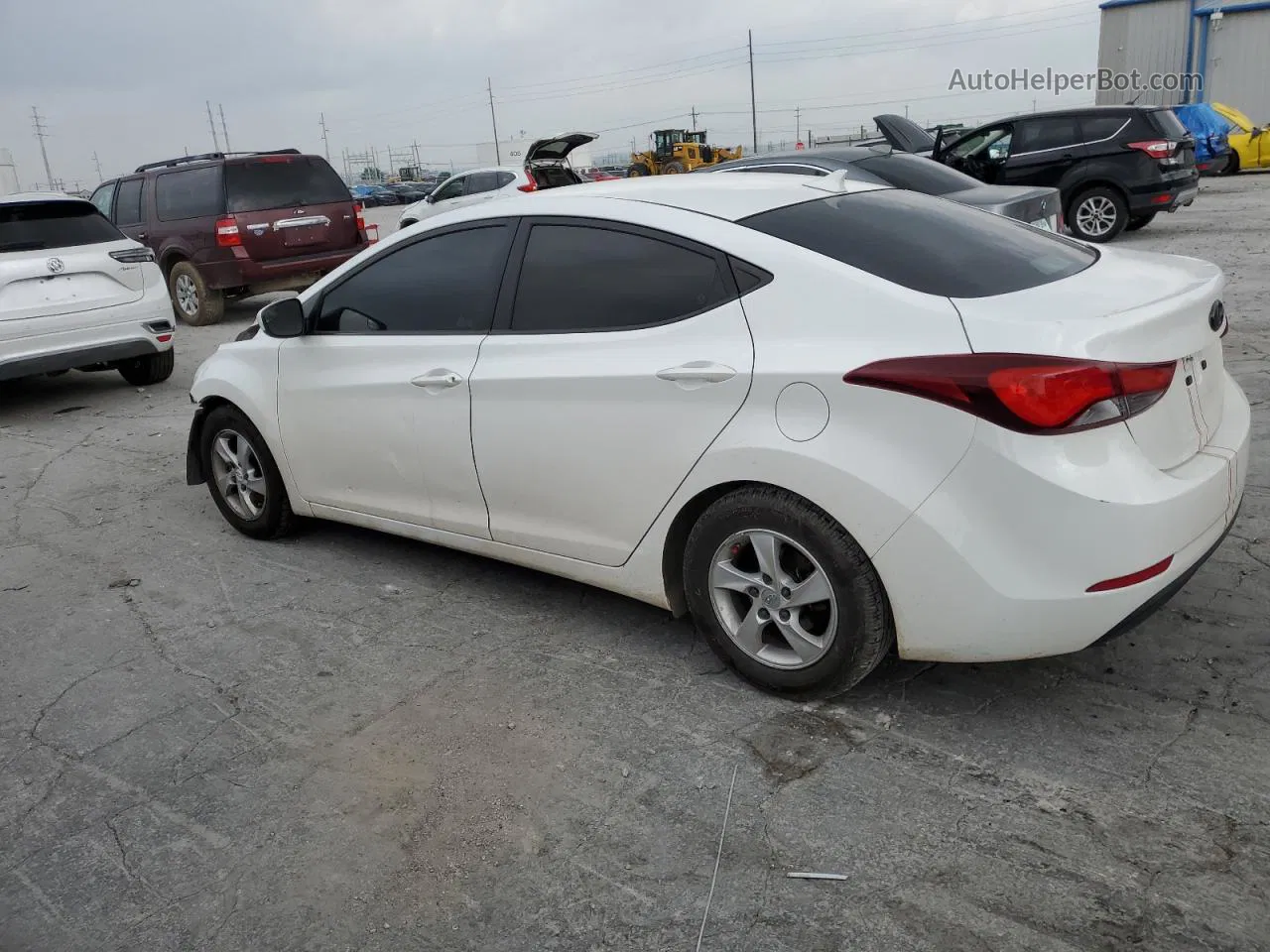 2014 Hyundai Elantra Se White vin: 5NPDH4AE3EH527407