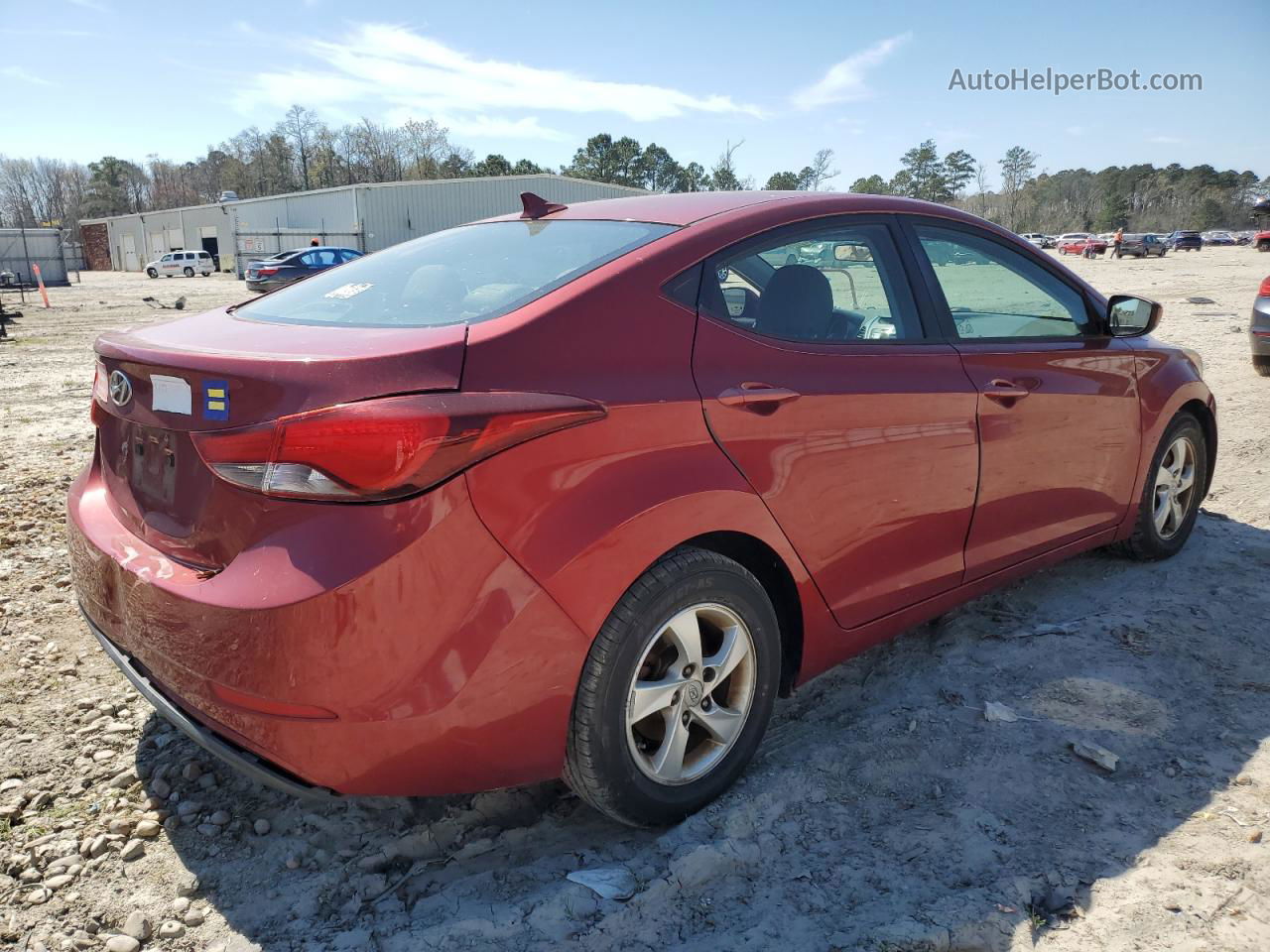 2014 Hyundai Elantra Se Red vin: 5NPDH4AE3EH534440