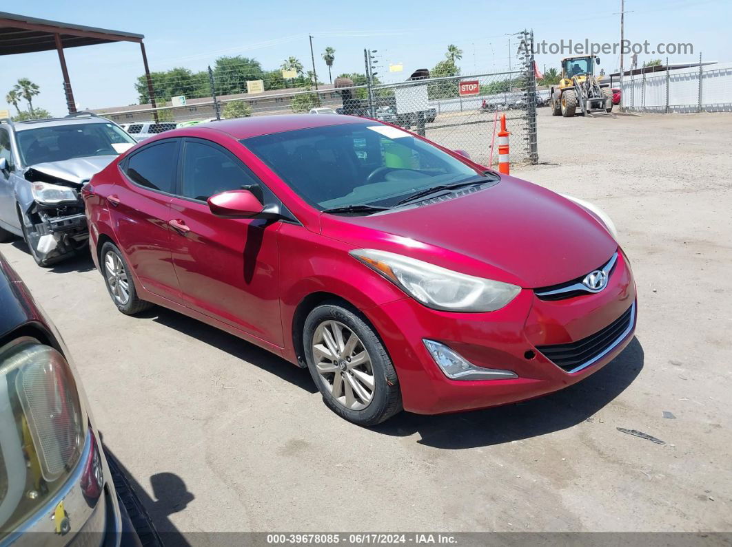 2014 Hyundai Elantra Se Burgundy vin: 5NPDH4AE3EH539363