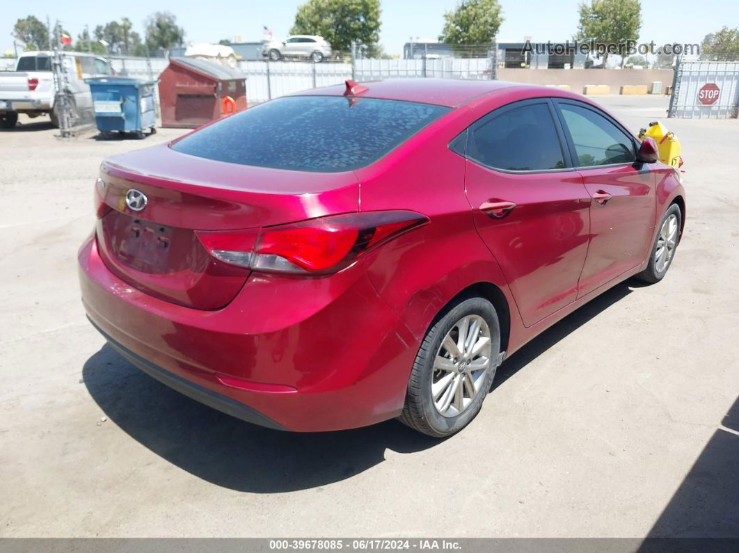 2014 Hyundai Elantra Se Burgundy vin: 5NPDH4AE3EH539363