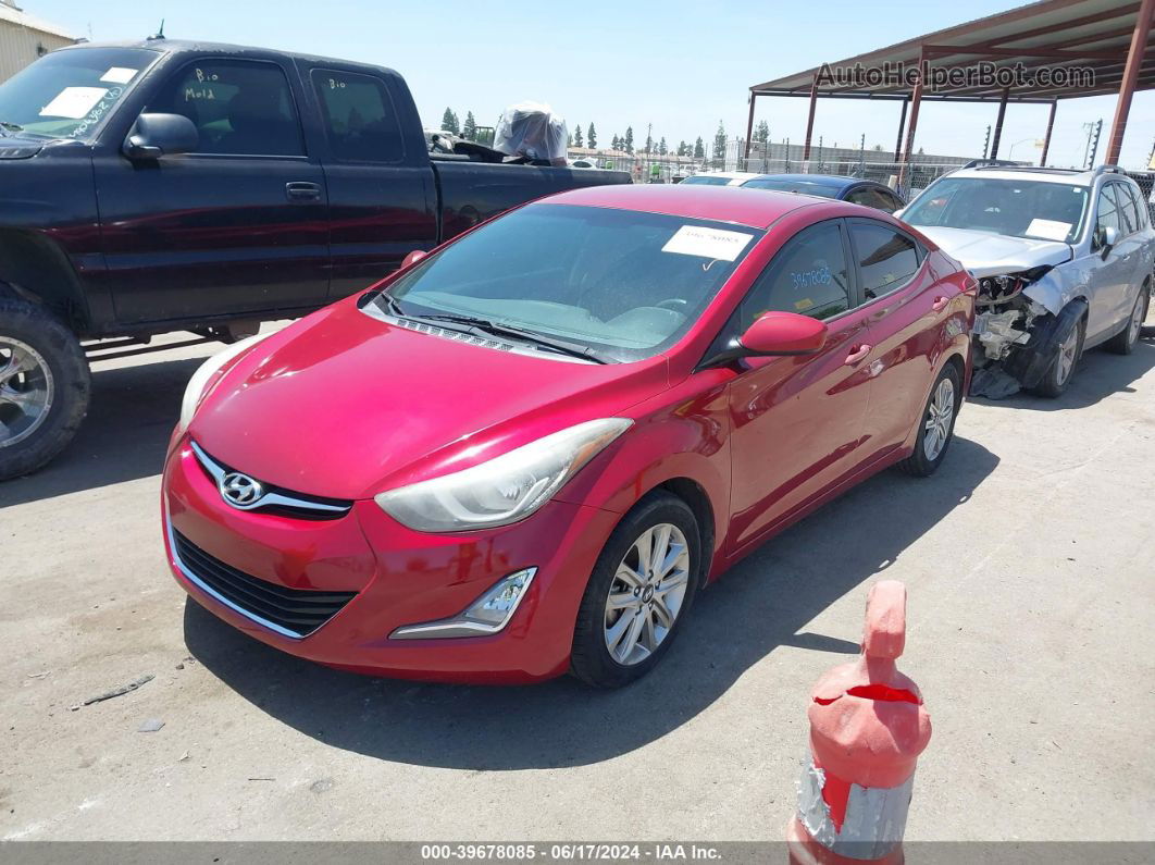 2014 Hyundai Elantra Se Burgundy vin: 5NPDH4AE3EH539363