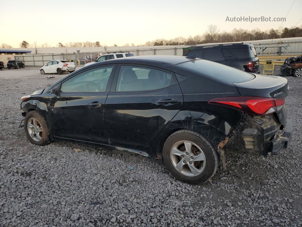 2014 Hyundai Elantra Se Black vin: 5NPDH4AE3EH543414