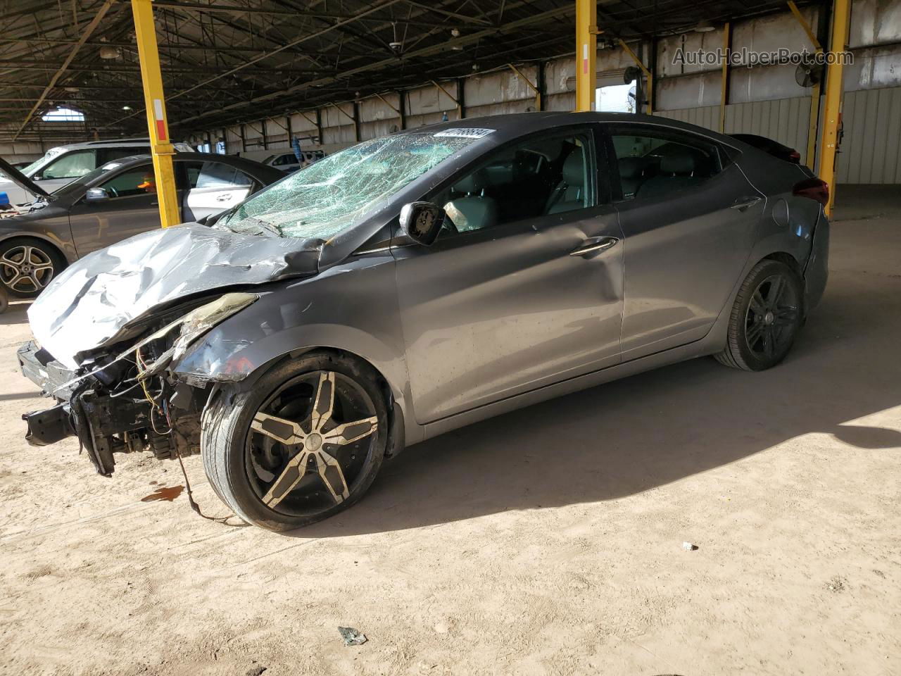 2015 Hyundai Elantra Se Gray vin: 5NPDH4AE3FH600888