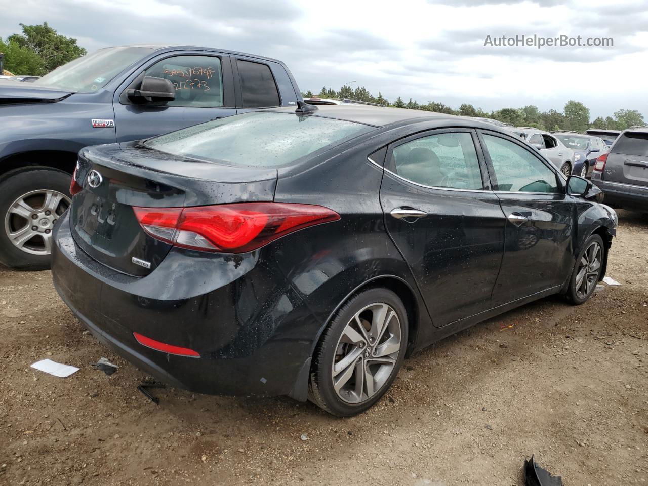 2016 Hyundai Elantra Se Black vin: 5NPDH4AE3GH680291