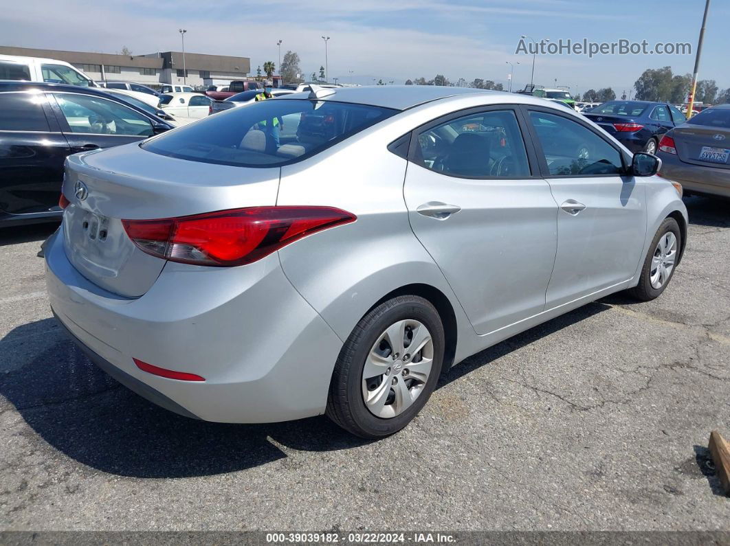 2016 Hyundai Elantra Se Silver vin: 5NPDH4AE3GH680582