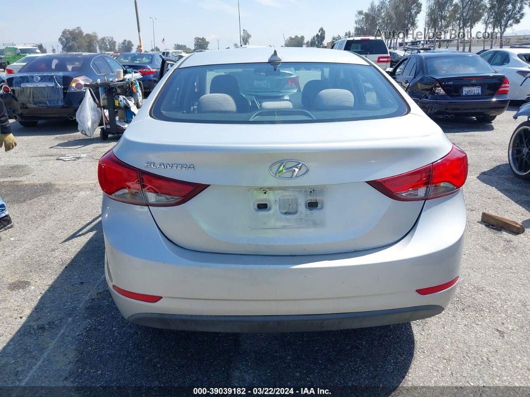 2016 Hyundai Elantra Se Silver vin: 5NPDH4AE3GH680582