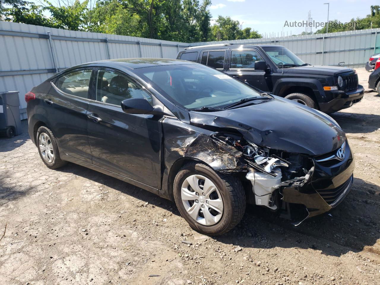 2016 Hyundai Elantra Se Черный vin: 5NPDH4AE3GH680596