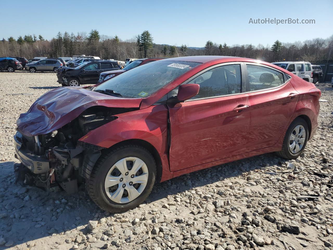 2016 Hyundai Elantra Se Red vin: 5NPDH4AE3GH684616