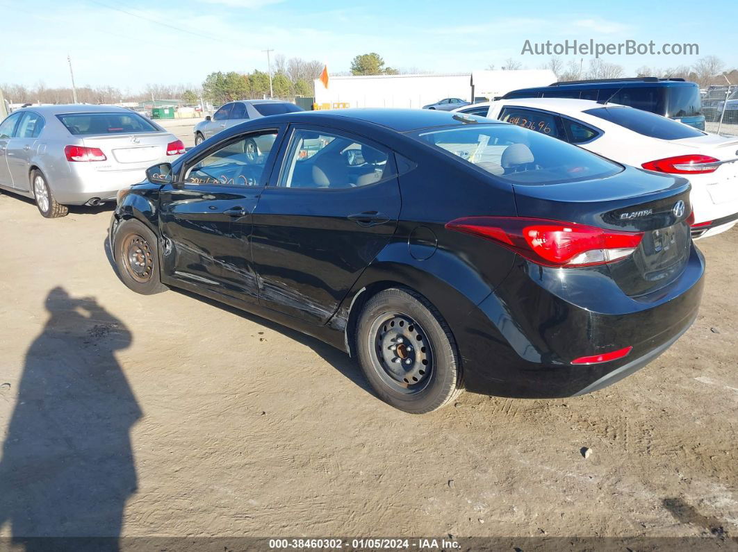 2016 Hyundai Elantra Se Black vin: 5NPDH4AE3GH696362