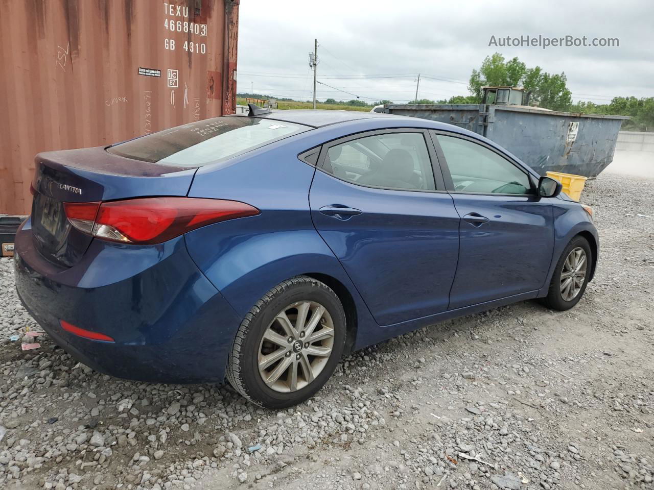 2016 Hyundai Elantra Se Blue vin: 5NPDH4AE3GH711054