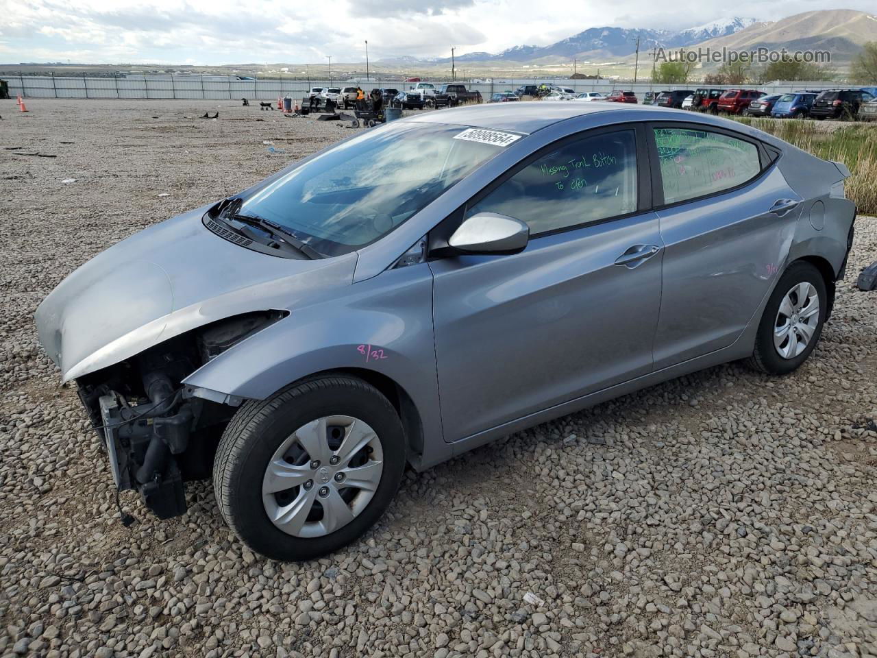 2016 Hyundai Elantra Se Silver vin: 5NPDH4AE3GH728355