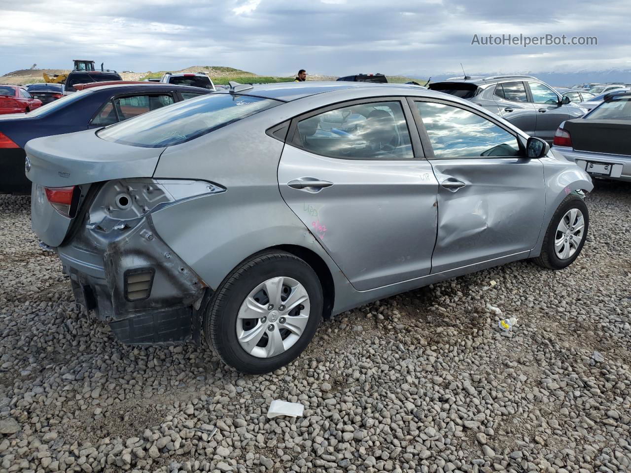 2016 Hyundai Elantra Se Silver vin: 5NPDH4AE3GH728355