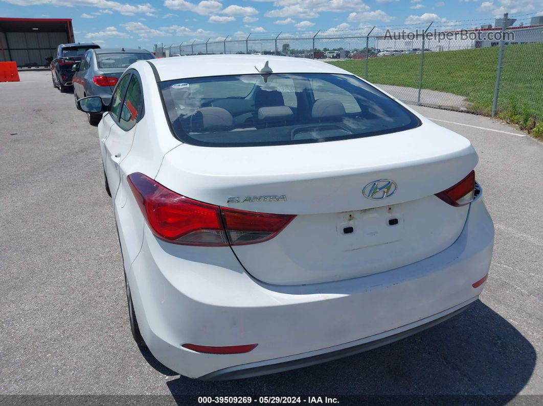 2016 Hyundai Elantra Se White vin: 5NPDH4AE3GH729361