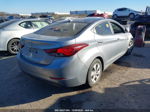 2016 Hyundai Elantra Se Silver vin: 5NPDH4AE3GH738156