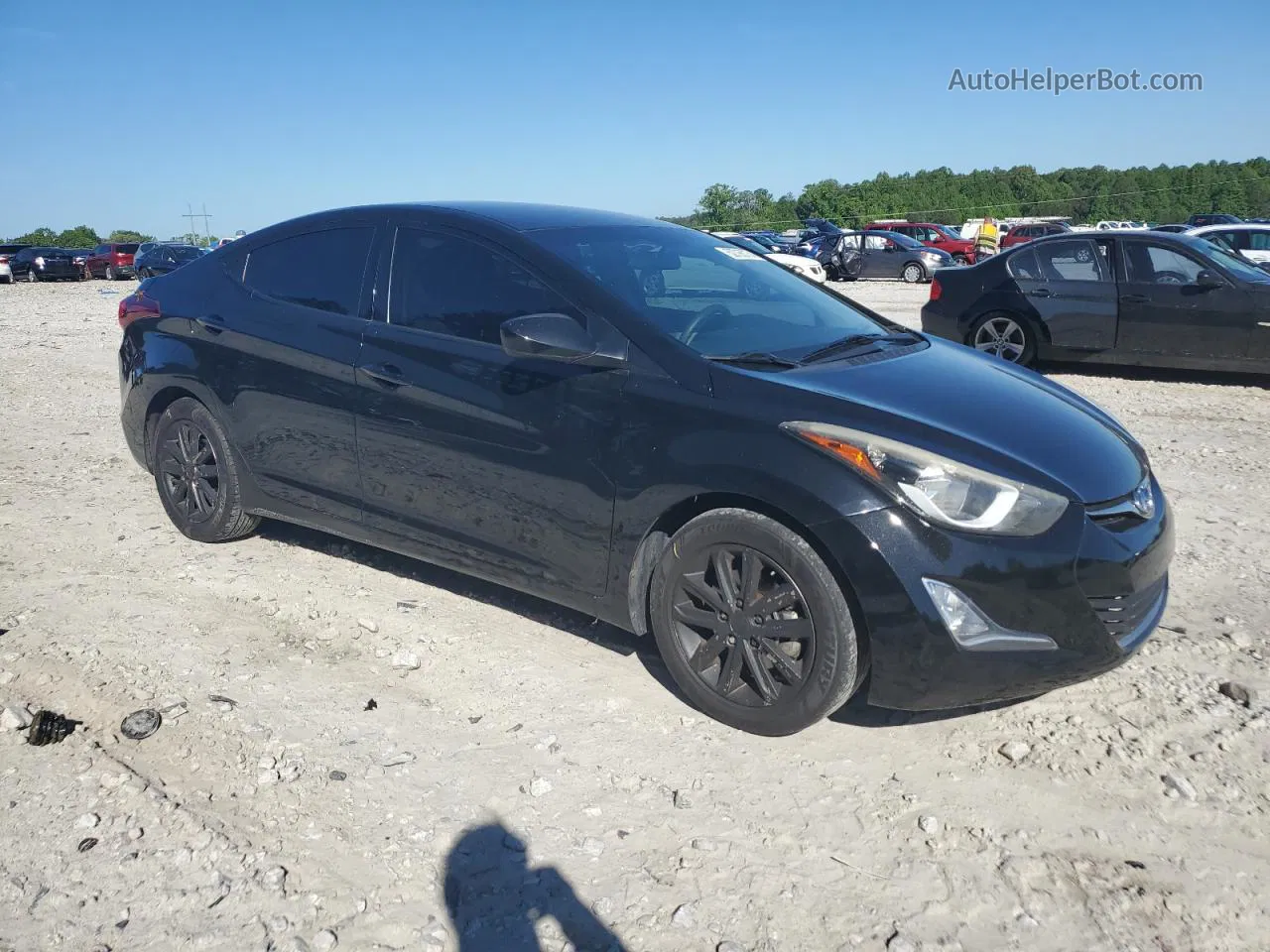 2016 Hyundai Elantra Se Black vin: 5NPDH4AE3GH743017