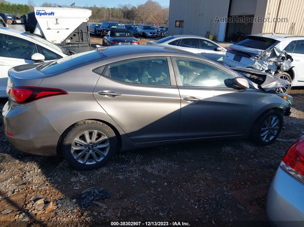 2016 Hyundai Elantra Se Gray vin: 5NPDH4AE3GH743521