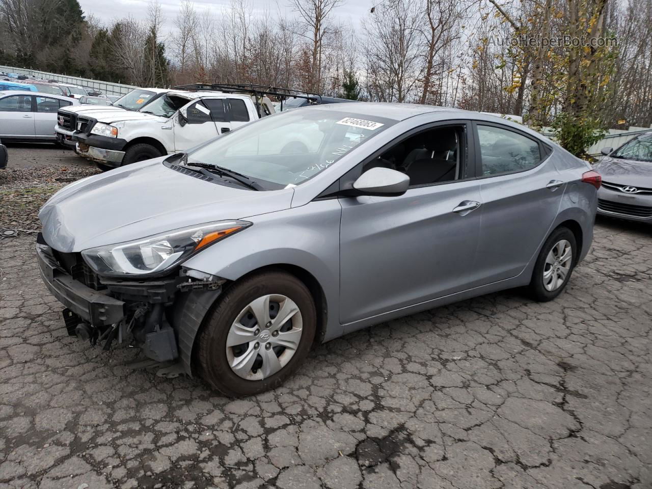 2016 Hyundai Elantra Se Gray vin: 5NPDH4AE3GH769469