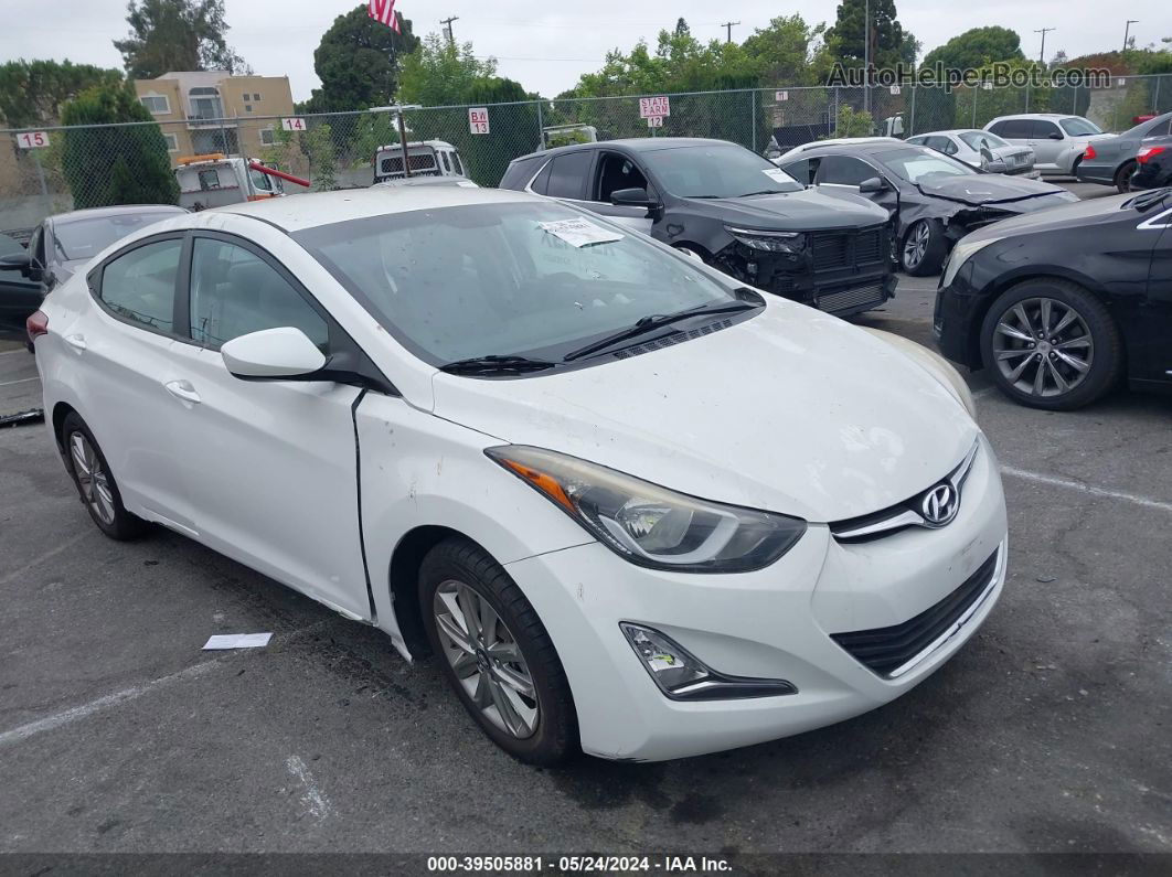 2016 Hyundai Elantra Se White vin: 5NPDH4AE3GH774803