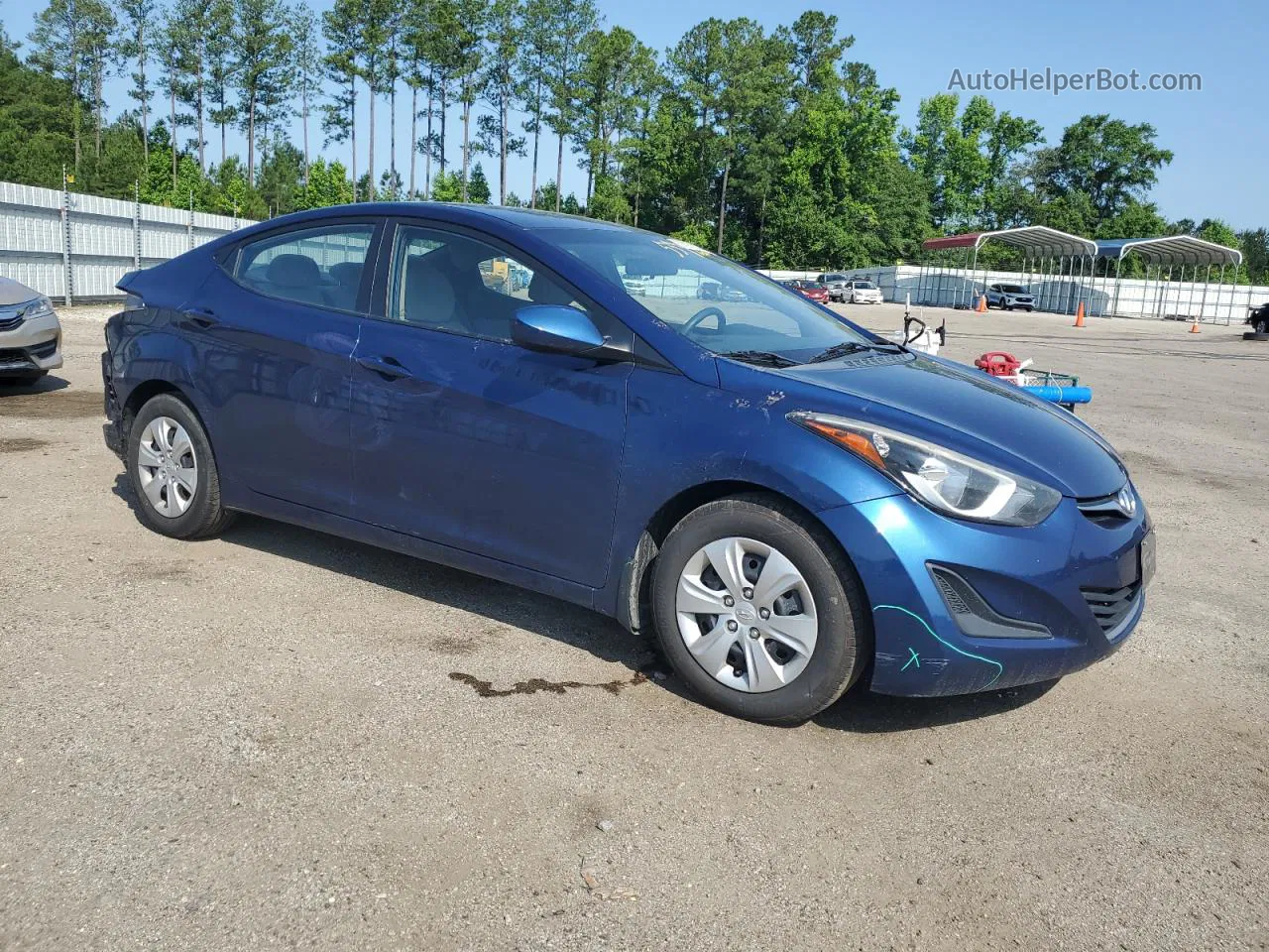 2016 Hyundai Elantra Se Blue vin: 5NPDH4AE3GH788264