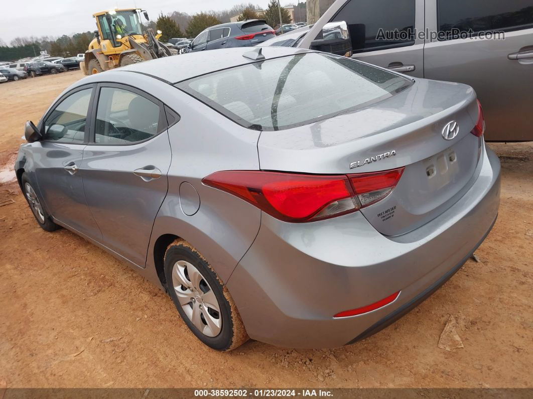 2016 Hyundai Elantra Se Gray vin: 5NPDH4AE3GH793237