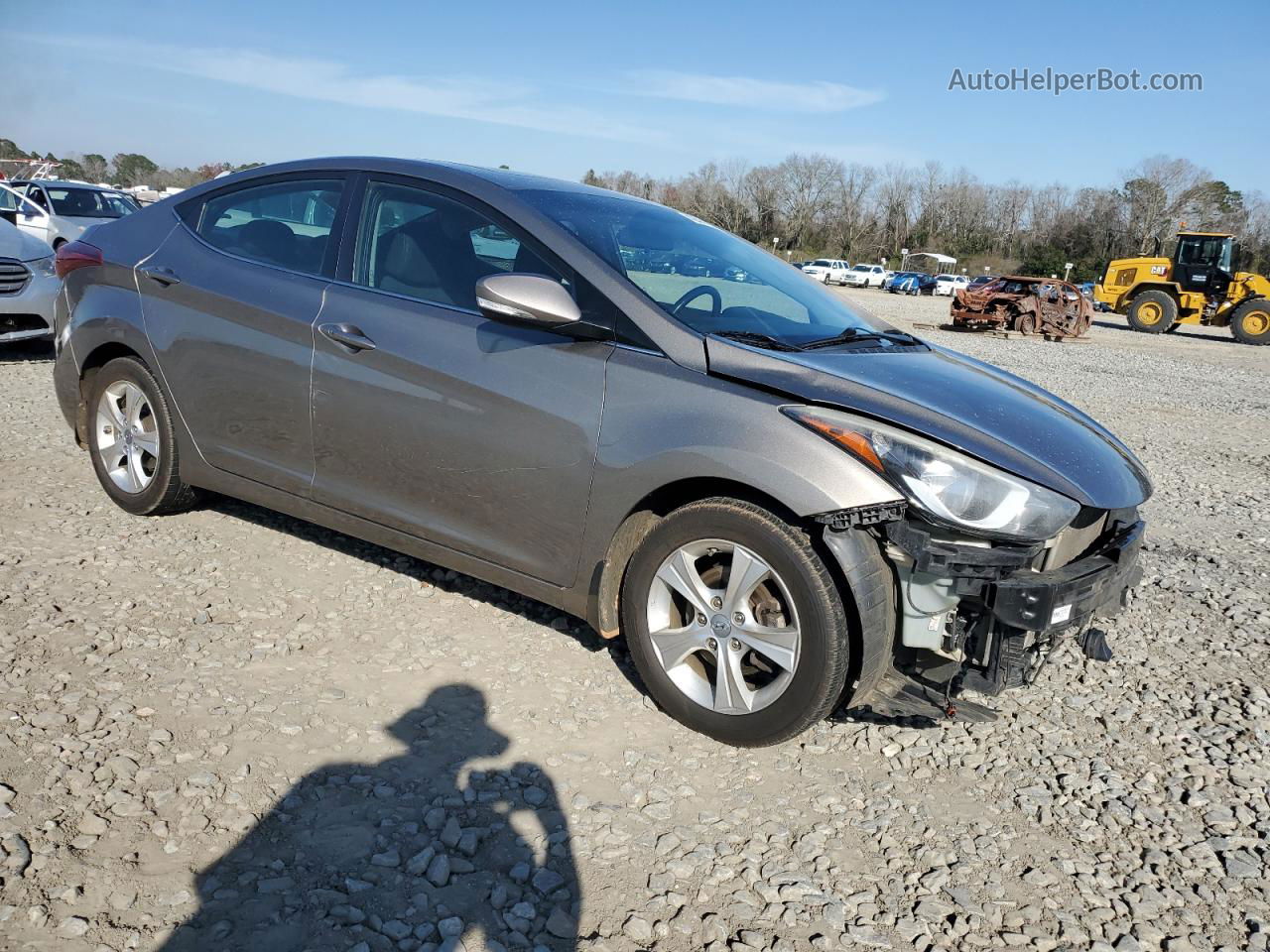 2016 Hyundai Elantra Se Gray vin: 5NPDH4AE3GH795439