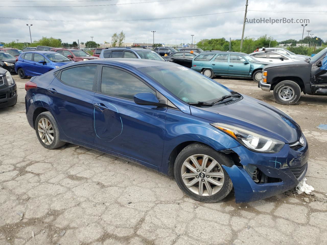 2016 Hyundai Elantra Se Blue vin: 5NPDH4AE3GH797028