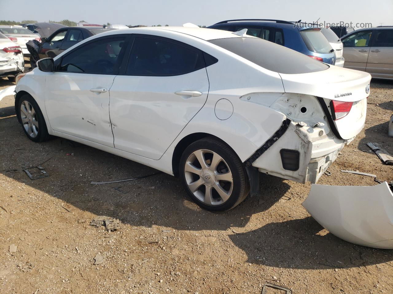 2011 Hyundai Elantra Gls White vin: 5NPDH4AE4BH001248