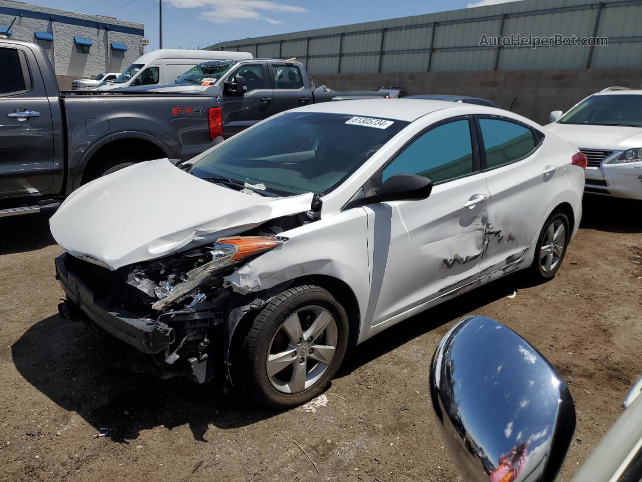 2011 Hyundai Elantra Gls White vin: 5NPDH4AE4BH005316