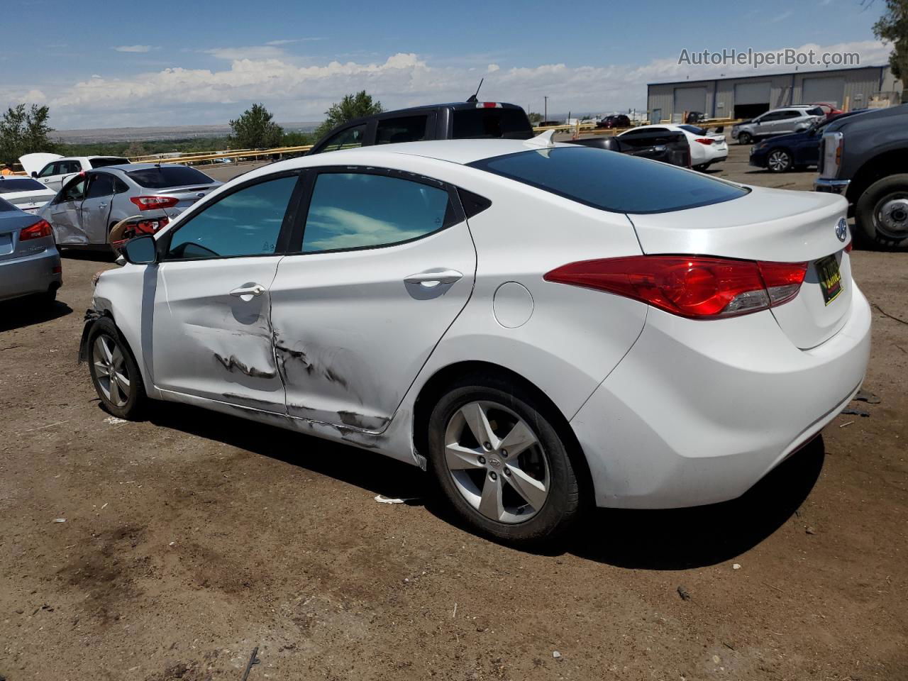 2011 Hyundai Elantra Gls White vin: 5NPDH4AE4BH005316