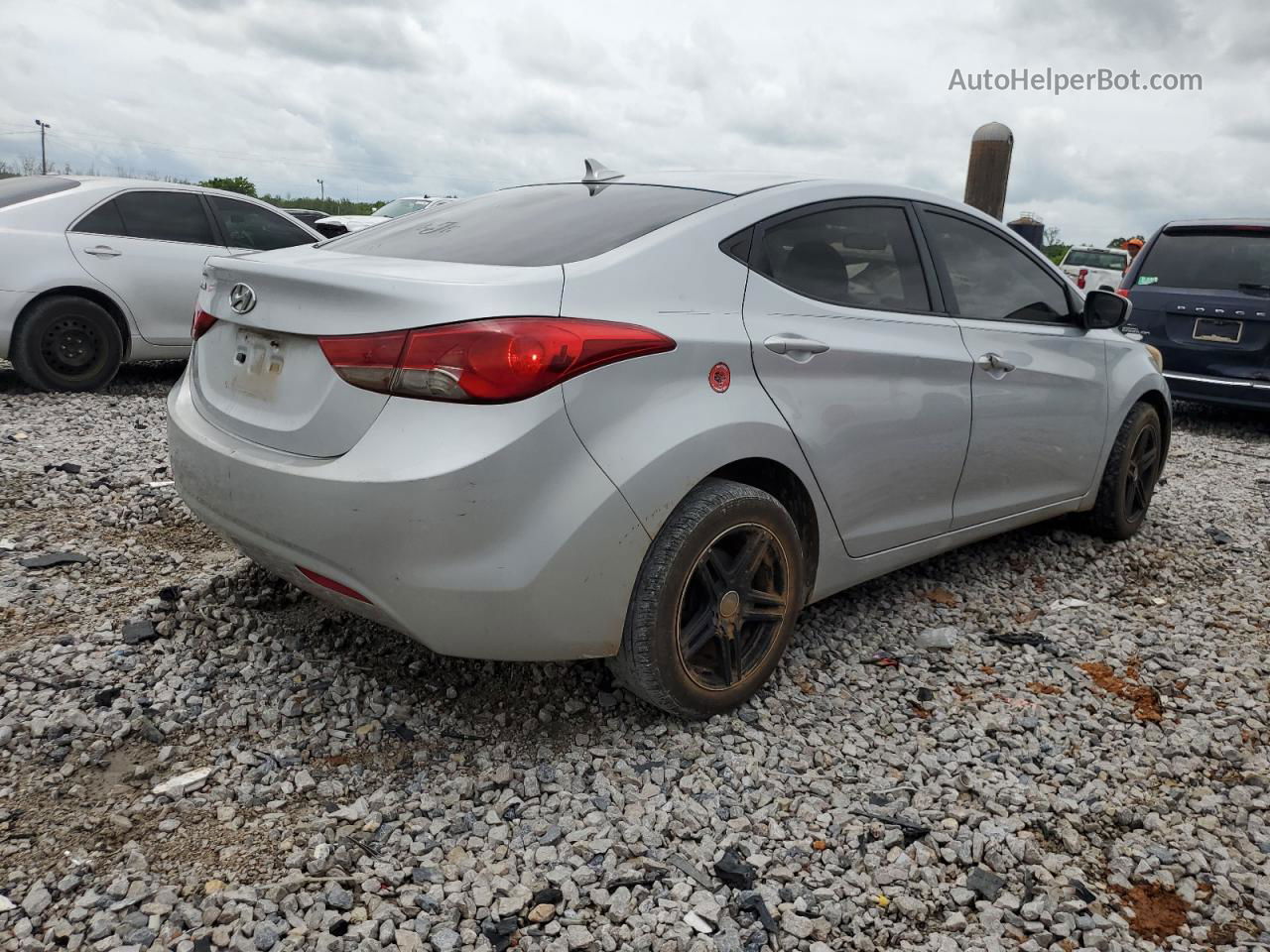 2011 Hyundai Elantra Gls Silver vin: 5NPDH4AE4BH012833