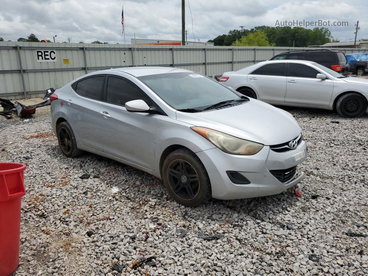 2011 Hyundai Elantra Gls Silver vin: 5NPDH4AE4BH012833