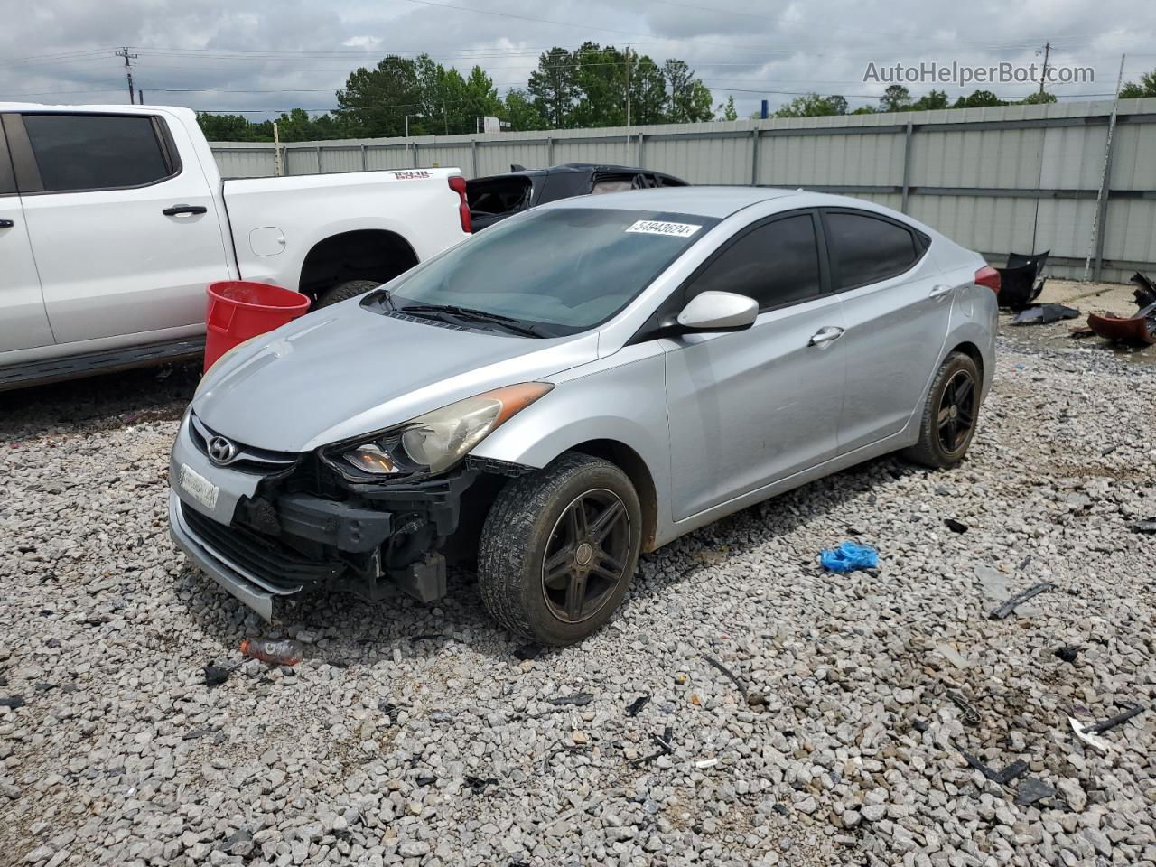 2011 Hyundai Elantra Gls Silver vin: 5NPDH4AE4BH012833