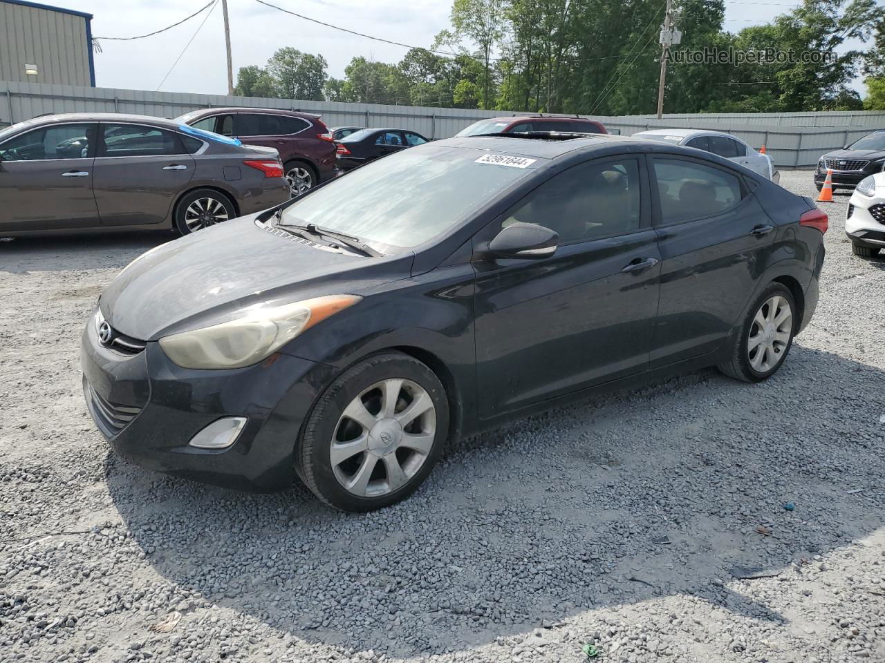 2011 Hyundai Elantra Gls Black vin: 5NPDH4AE4BH017000