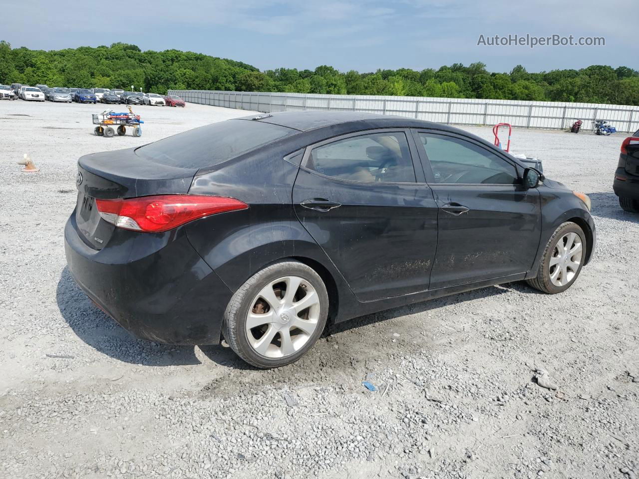 2011 Hyundai Elantra Gls Black vin: 5NPDH4AE4BH017000