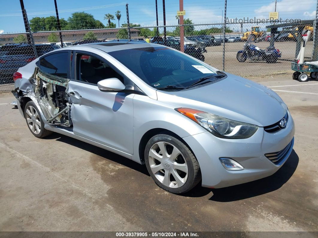 2011 Hyundai Elantra Limited Silver vin: 5NPDH4AE4BH019247