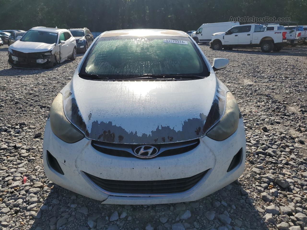 2011 Hyundai Elantra Gls White vin: 5NPDH4AE4BH022830