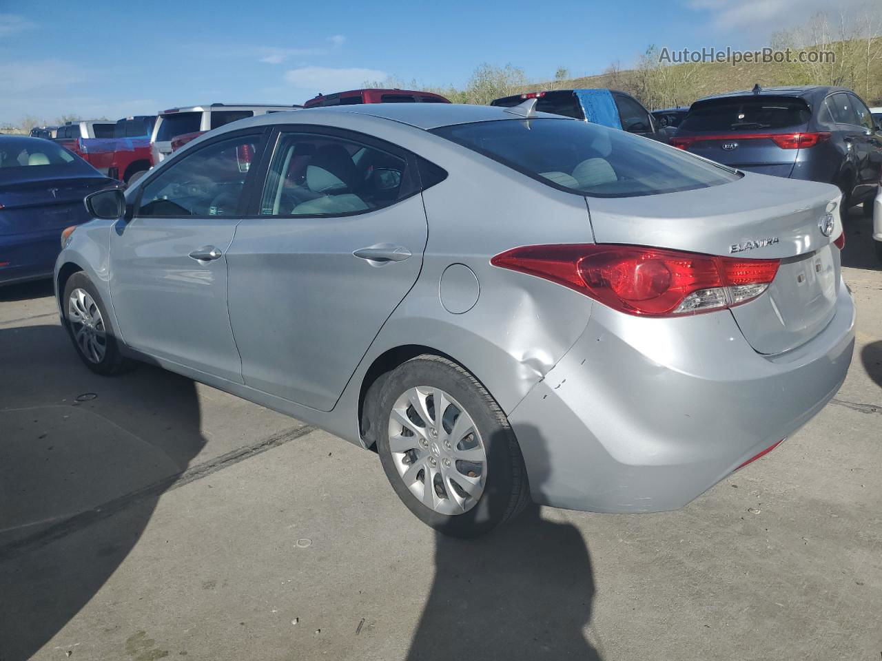 2011 Hyundai Elantra Gls Silver vin: 5NPDH4AE4BH023444