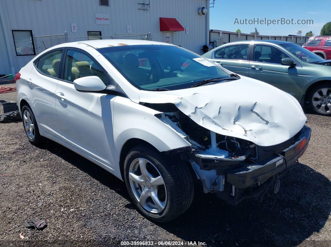 2011 Hyundai Elantra Gls White vin: 5NPDH4AE4BH037960