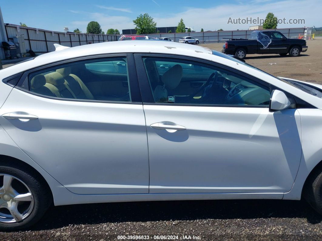 2011 Hyundai Elantra Gls White vin: 5NPDH4AE4BH037960