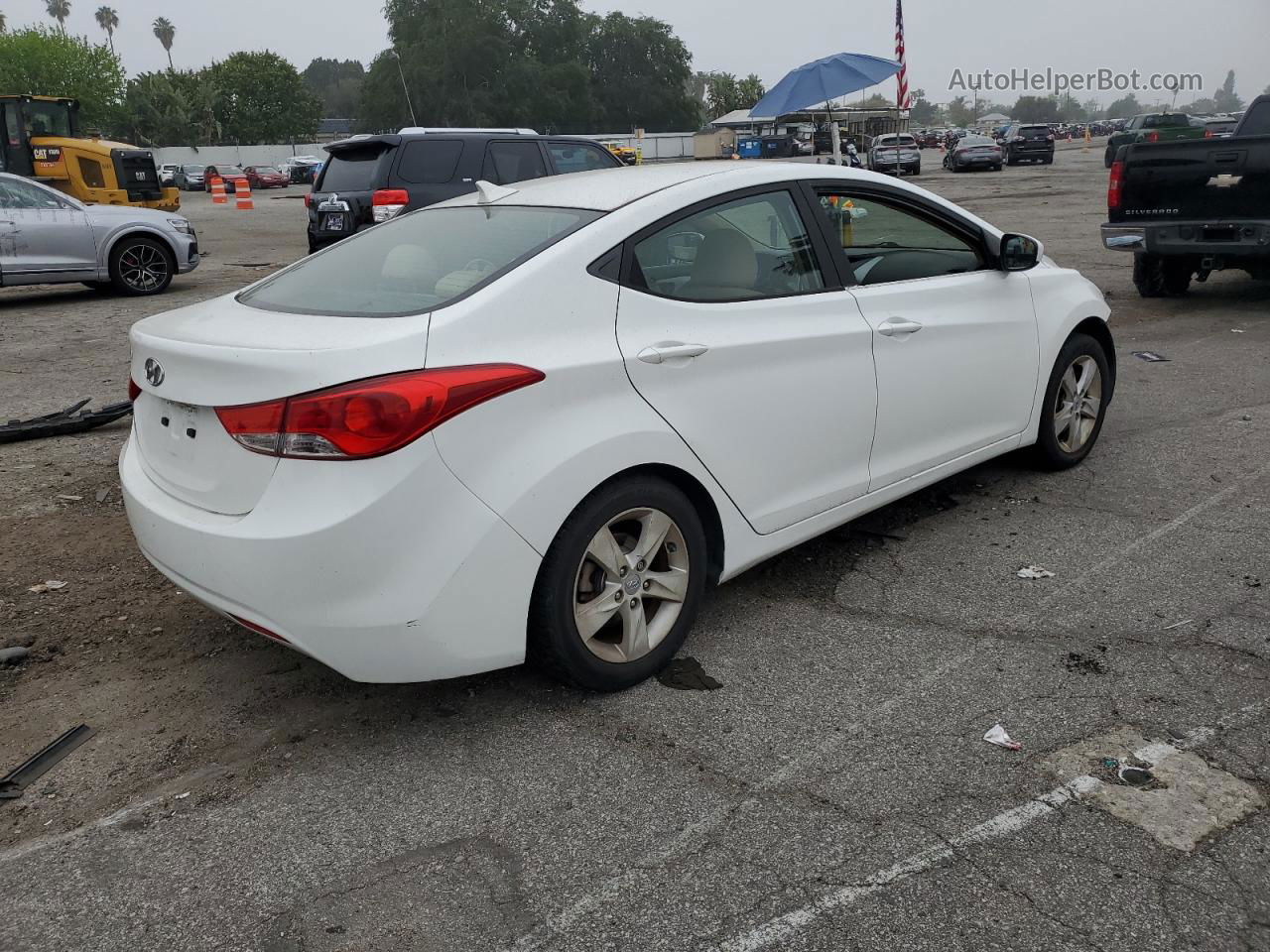 2011 Hyundai Elantra Gls White vin: 5NPDH4AE4BH053267