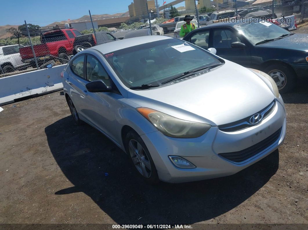 2012 Hyundai Elantra Gls Silver vin: 5NPDH4AE4CH067963