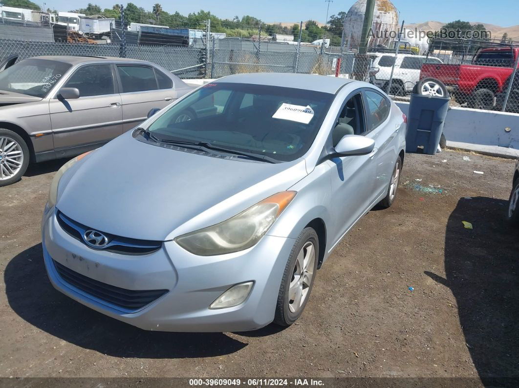 2012 Hyundai Elantra Gls Silver vin: 5NPDH4AE4CH067963