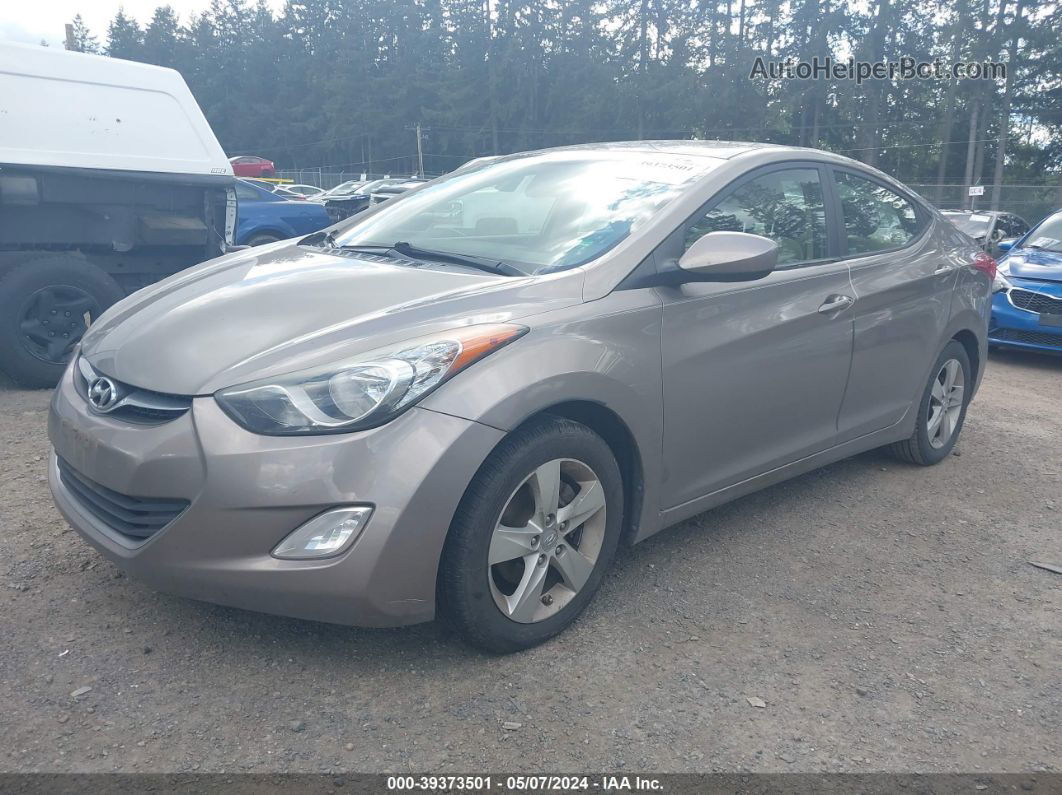 2012 Hyundai Elantra Gls Золотой vin: 5NPDH4AE4CH089932