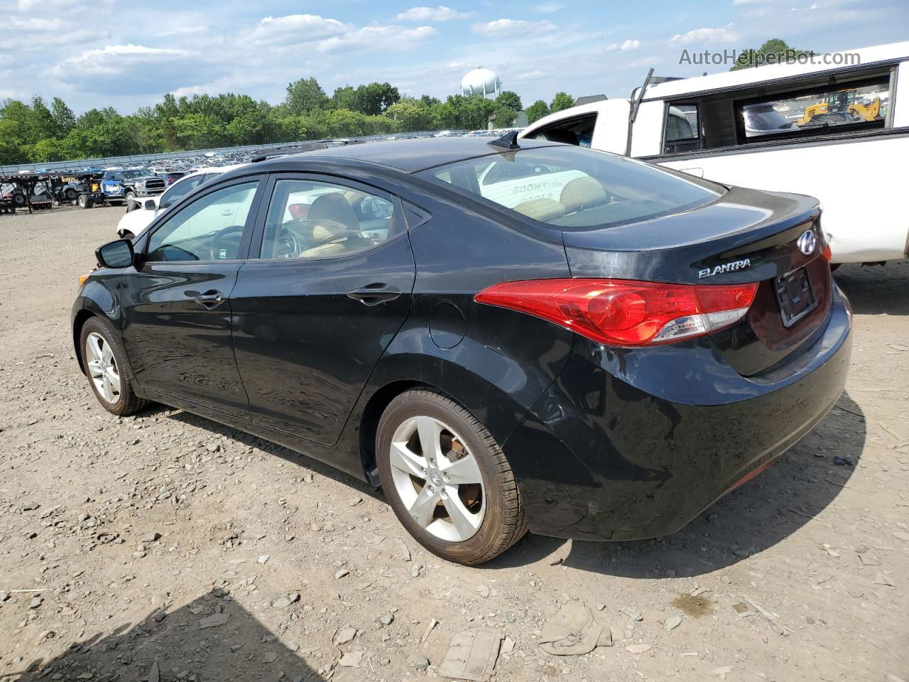 2012 Hyundai Elantra Gls Black vin: 5NPDH4AE4CH097626